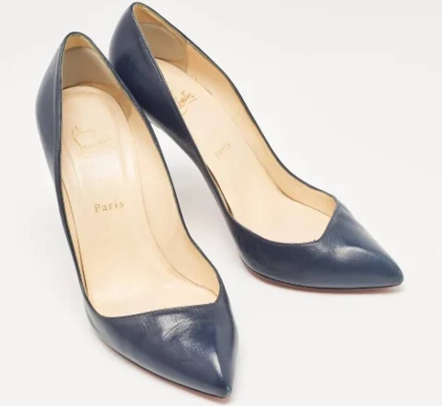 Christian Louboutin Pre-owned Leather heels Blue Dames