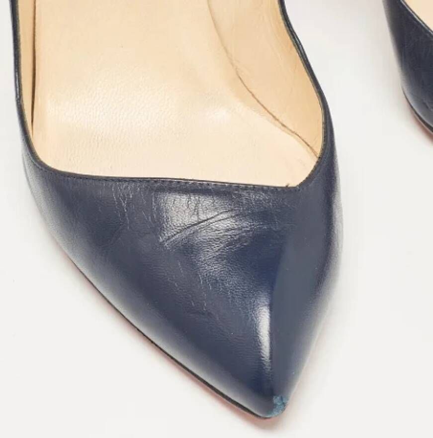 Christian Louboutin Pre-owned Leather heels Blue Dames