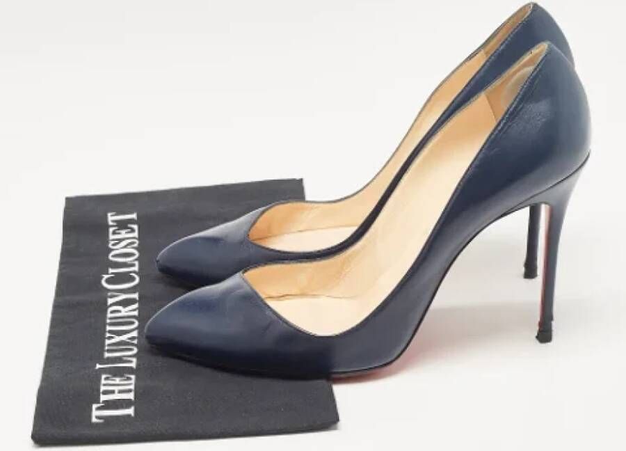 Christian Louboutin Pre-owned Leather heels Blue Dames