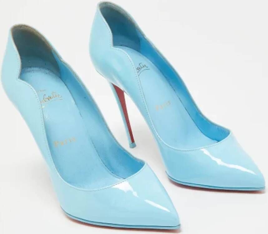 Christian Louboutin Pre-owned Leather heels Blue Dames