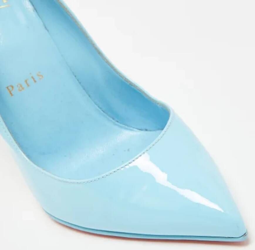 Christian Louboutin Pre-owned Leather heels Blue Dames