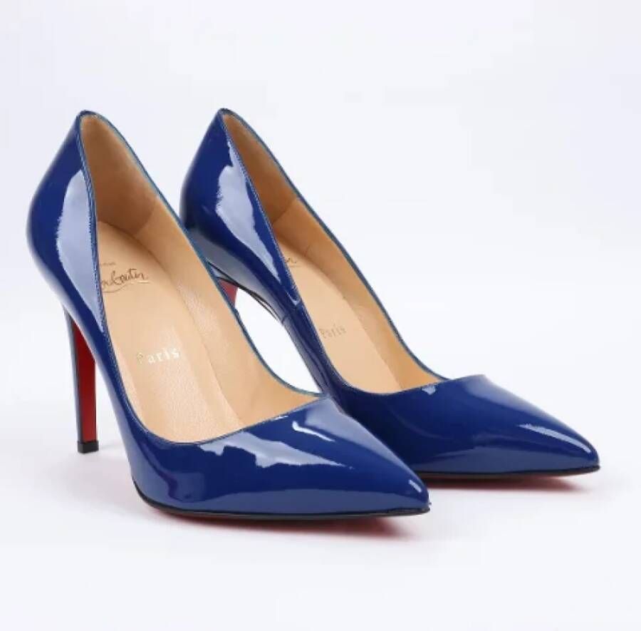 Christian Louboutin Pre-owned Leather heels Blue Dames