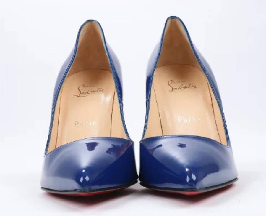 Christian Louboutin Pre-owned Leather heels Blue Dames