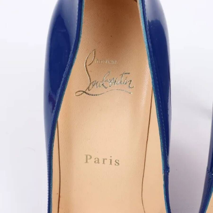 Christian Louboutin Pre-owned Leather heels Blue Dames