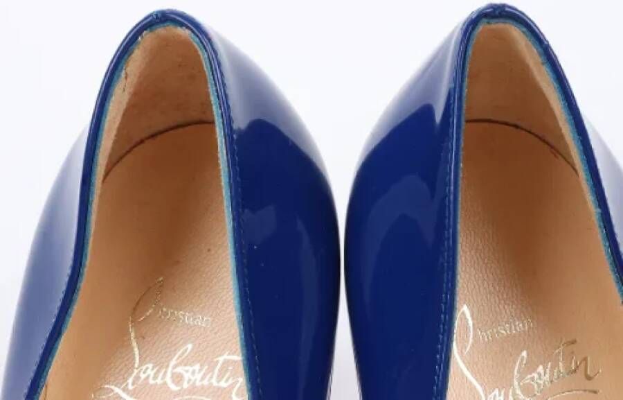 Christian Louboutin Pre-owned Leather heels Blue Dames