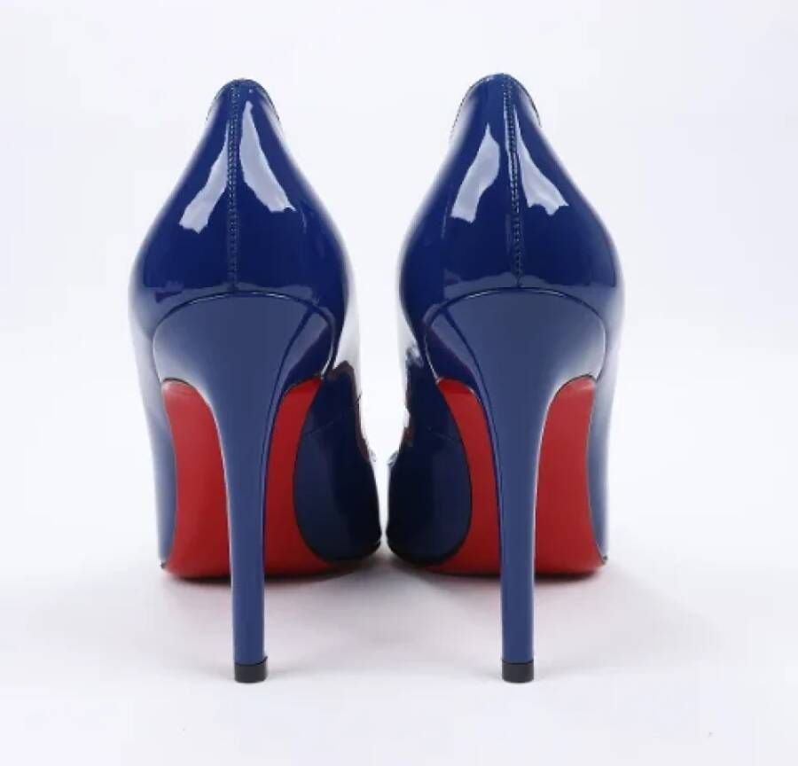 Christian Louboutin Pre-owned Leather heels Blue Dames