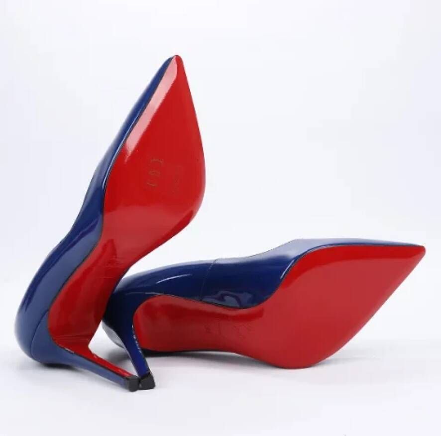 Christian Louboutin Pre-owned Leather heels Blue Dames