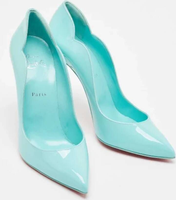 Christian Louboutin Pre-owned Leather heels Blue Dames