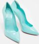 Christian Louboutin Pre-owned Leather heels Blue Dames - Thumbnail 3