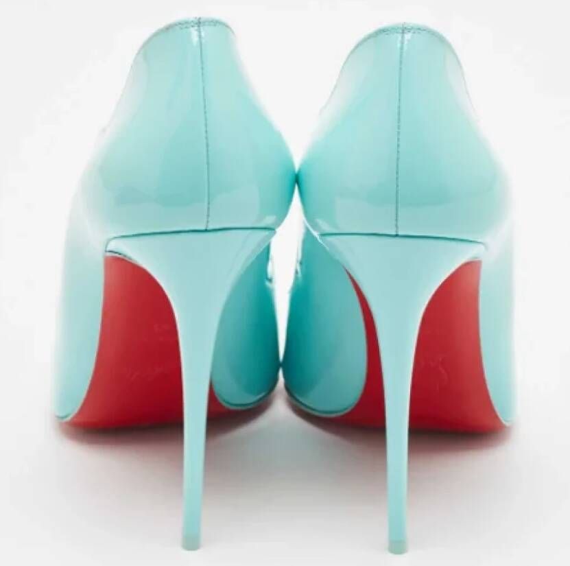 Christian Louboutin Pre-owned Leather heels Blue Dames