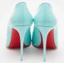 Christian Louboutin Pre-owned Leather heels Blue Dames - Thumbnail 4