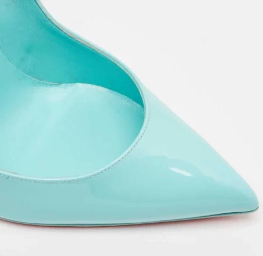 Christian Louboutin Pre-owned Leather heels Blue Dames