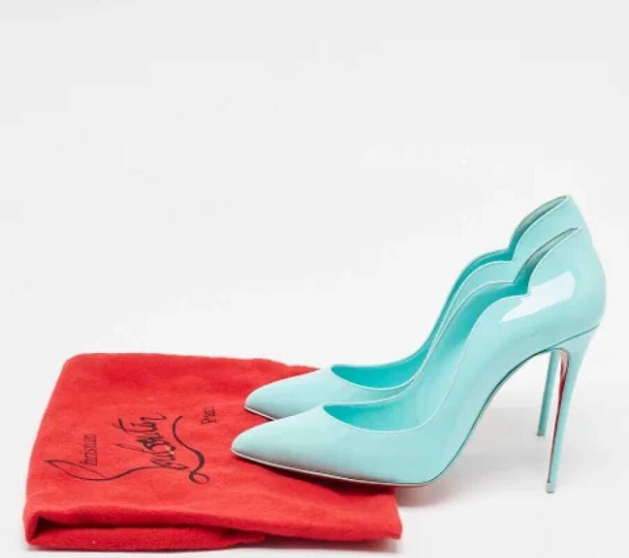 Christian Louboutin Pre-owned Leather heels Blue Dames