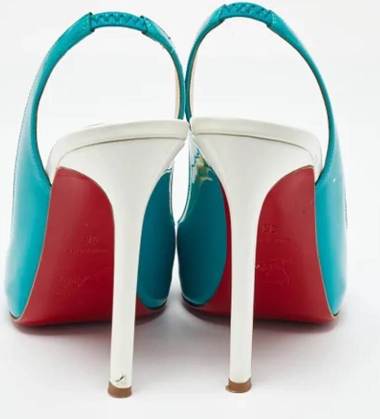 Christian Louboutin Pre-owned Leather heels Blue Dames