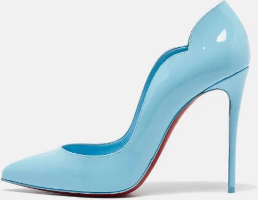 Christian Louboutin Pre-owned Leather heels Blue Dames