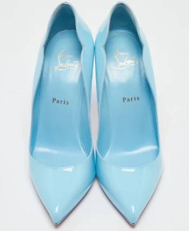 Christian Louboutin Pre-owned Leather heels Blue Dames