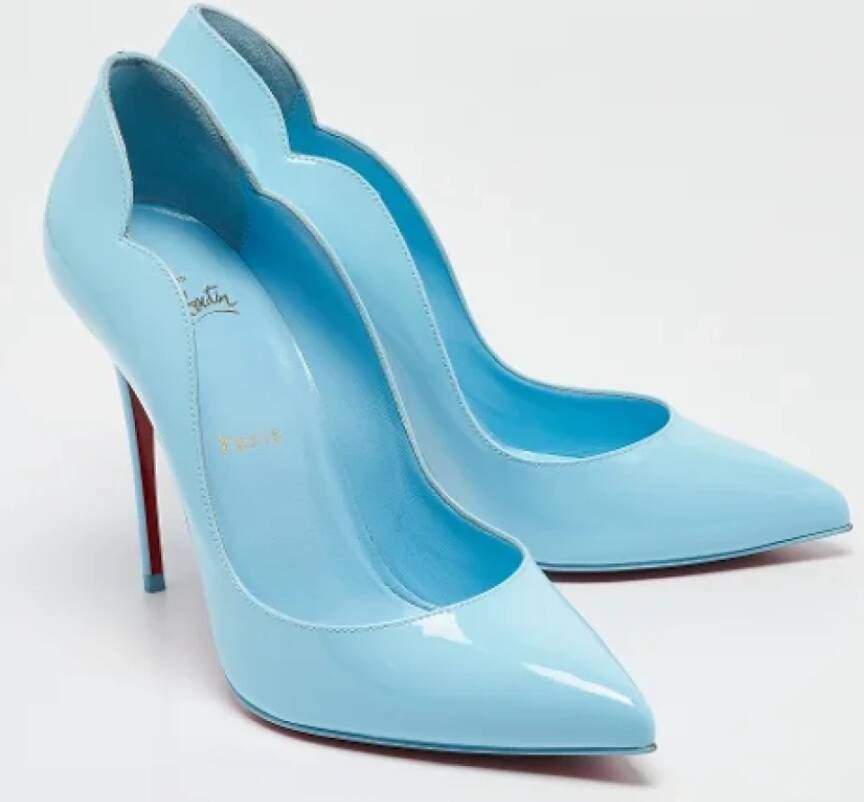 Christian Louboutin Pre-owned Leather heels Blue Dames