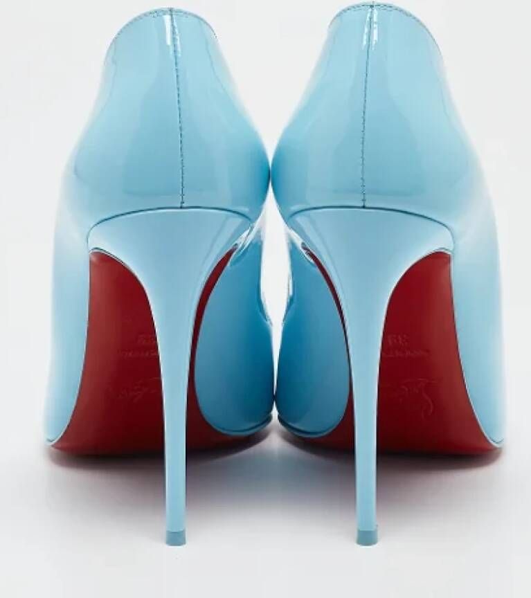 Christian Louboutin Pre-owned Leather heels Blue Dames