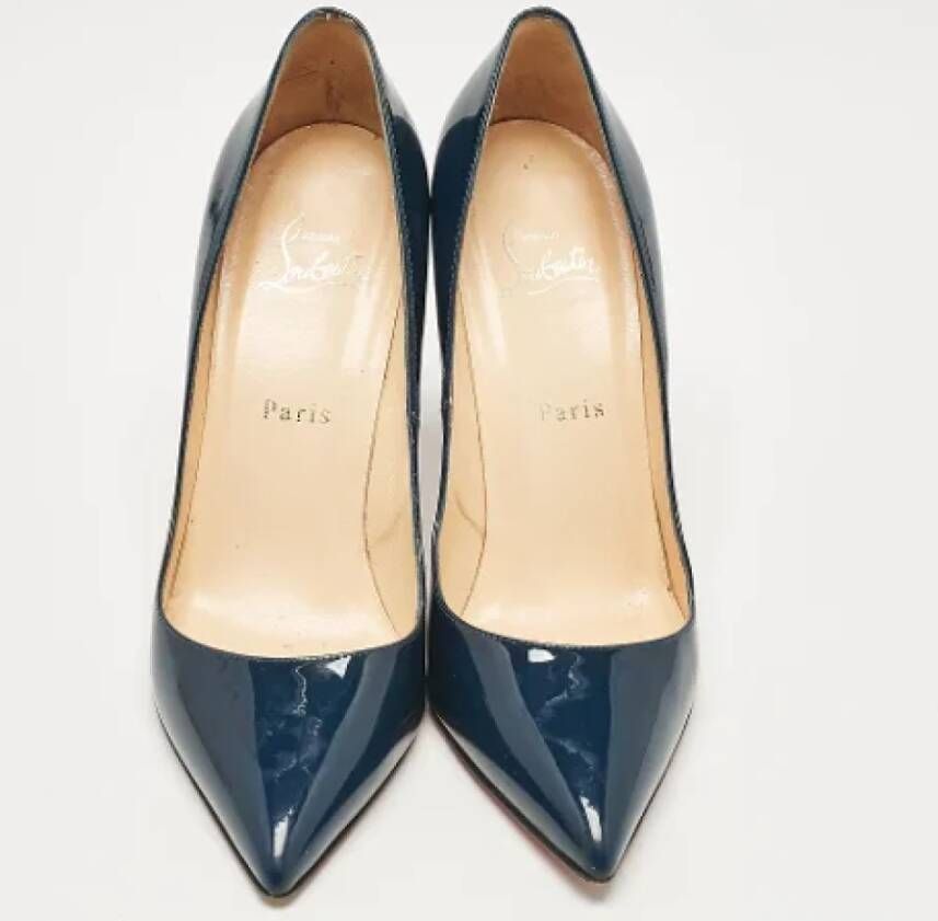 Christian Louboutin Pre-owned Leather heels Blue Dames