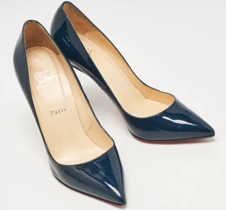 Christian Louboutin Pre-owned Leather heels Blue Dames