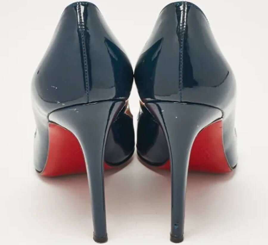 Christian Louboutin Pre-owned Leather heels Blue Dames