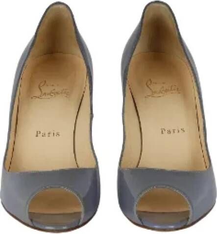 Christian Louboutin Pre-owned Leather heels Blue Dames