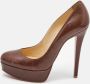 Christian Louboutin Pre-owned Leather heels Brown Dames - Thumbnail 2