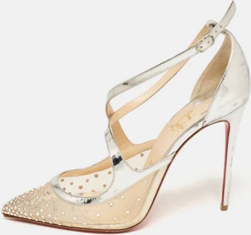 Christian Louboutin Pre-owned Leather heels Gray Dames