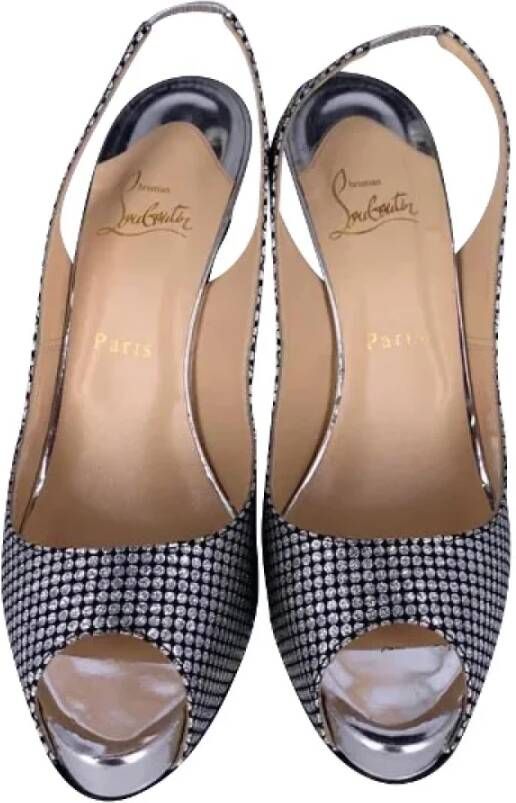 Christian Louboutin Pre-owned Leather heels Gray Dames