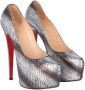 Christian Louboutin Pre-owned Leather heels Gray Dames - Thumbnail 2