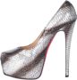 Christian Louboutin Pre-owned Leather heels Gray Dames - Thumbnail 3