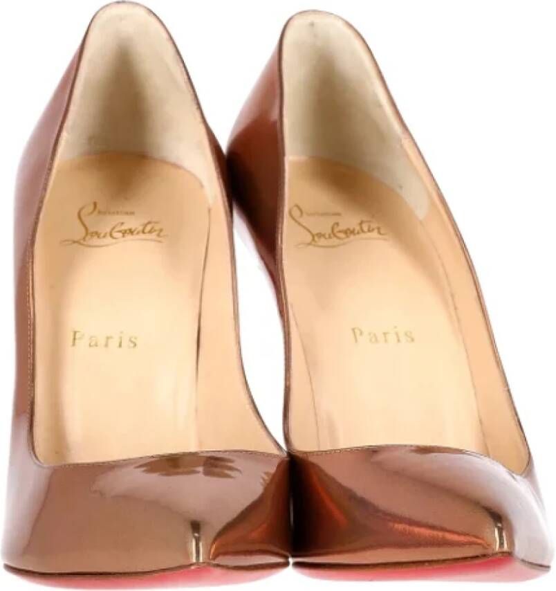 Christian Louboutin Pre-owned Leather heels Brown Dames