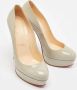 Christian Louboutin Pre-owned Leather heels Gray Dames - Thumbnail 3