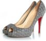 Christian Louboutin Pre-owned Leather heels Gray Dames - Thumbnail 2