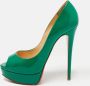 Christian Louboutin Pre-owned Leather heels Green Dames - Thumbnail 2