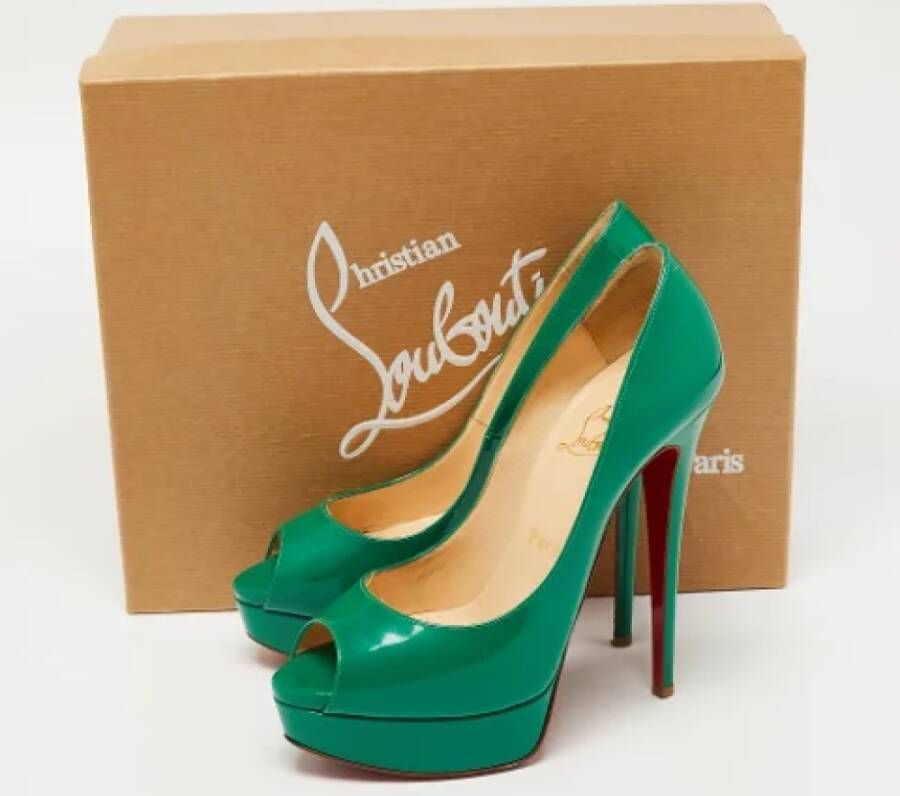 Christian Louboutin Pre-owned Leather heels Green Dames