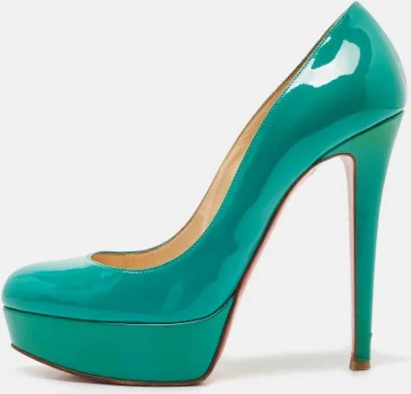 Christian Louboutin Pre-owned Leather heels Green Dames