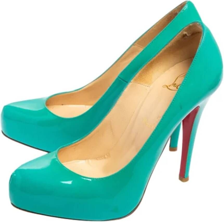 Christian Louboutin Pre-owned Leather heels Green Dames