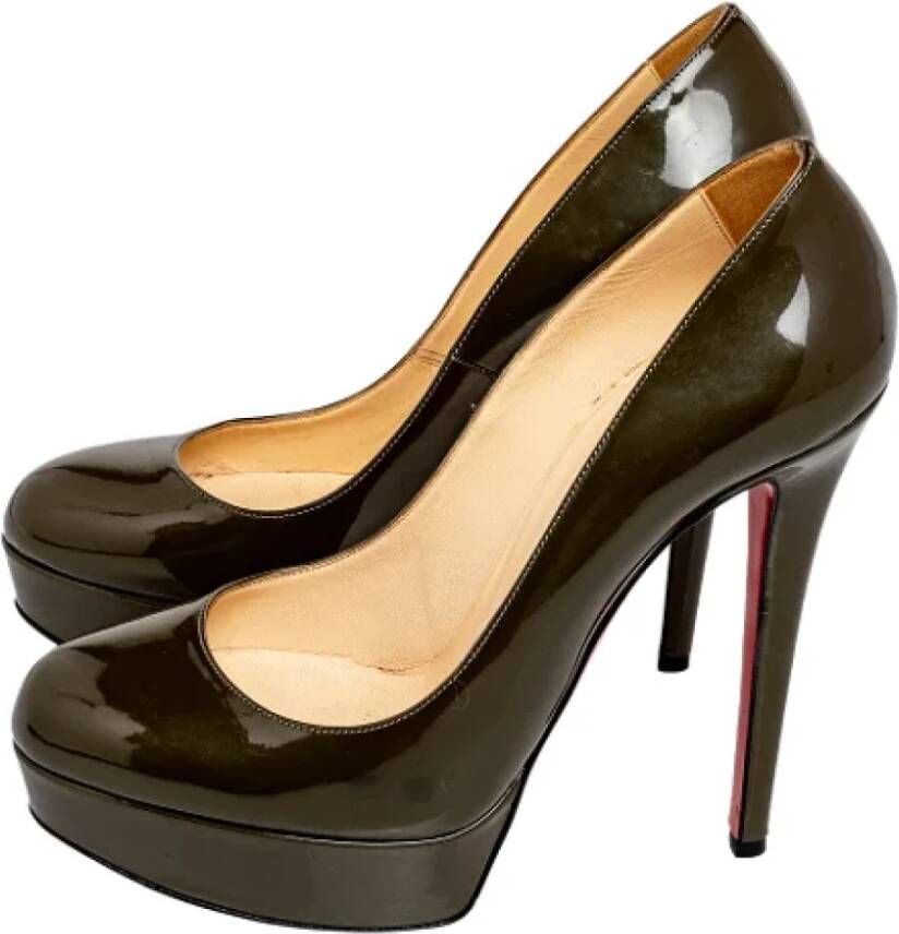 Christian Louboutin Pre-owned Leather heels Green Dames