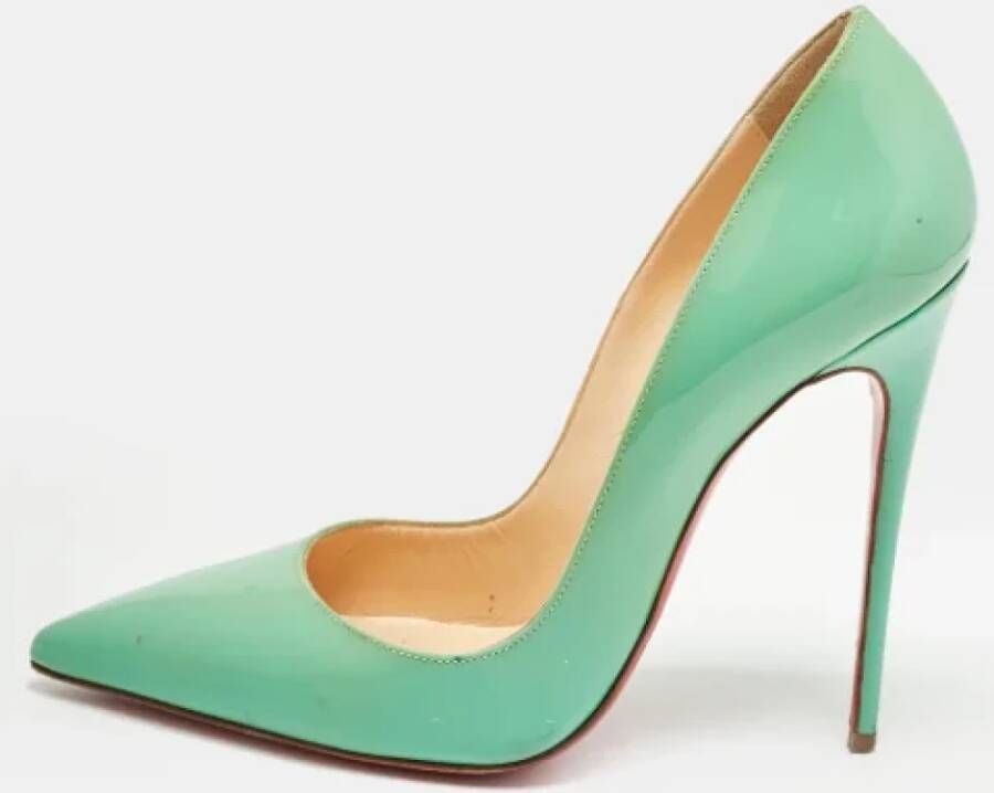 Christian Louboutin Pre-owned Leather heels Green Dames