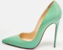 Christian Louboutin Pre-owned Leather heels Green Dames - Thumbnail 2