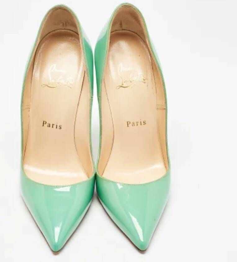 Christian Louboutin Pre-owned Leather heels Green Dames