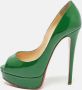 Christian Louboutin Pre-owned Leather heels Green Dames - Thumbnail 2