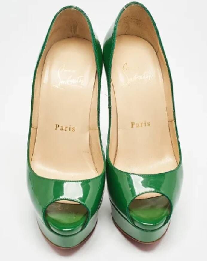 Christian Louboutin Pre-owned Leather heels Green Dames