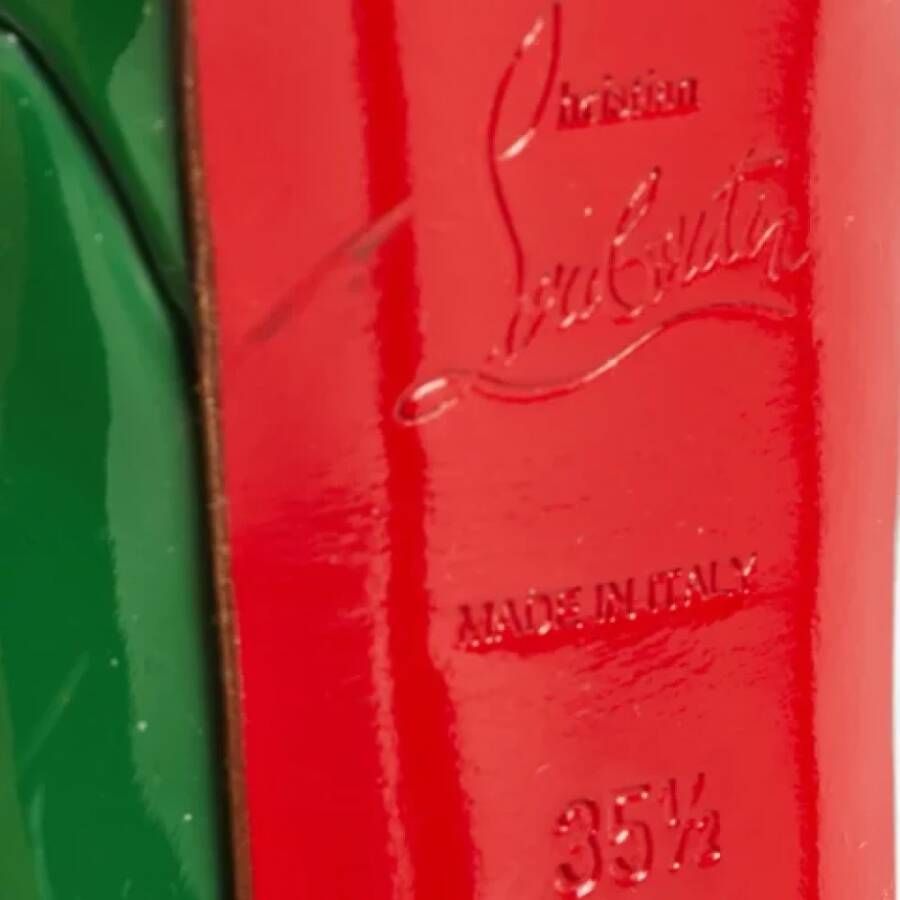 Christian Louboutin Pre-owned Leather heels Green Dames