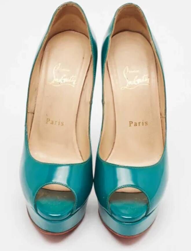 Christian Louboutin Pre-owned Leather heels Green Dames