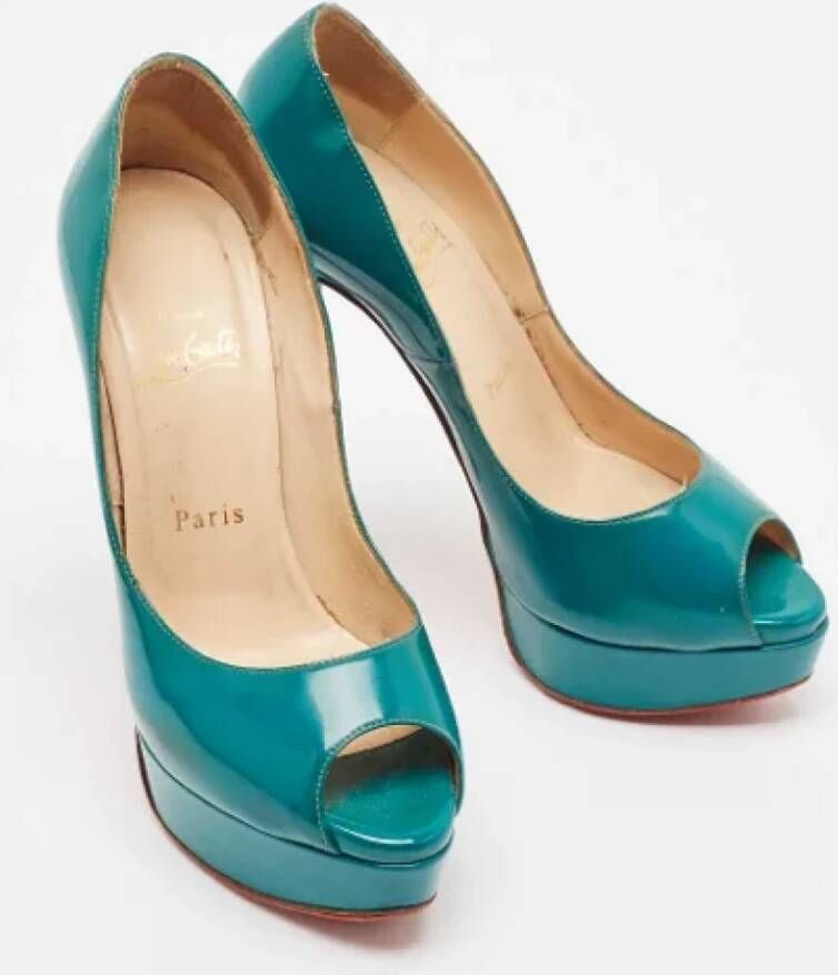 Christian Louboutin Pre-owned Leather heels Green Dames