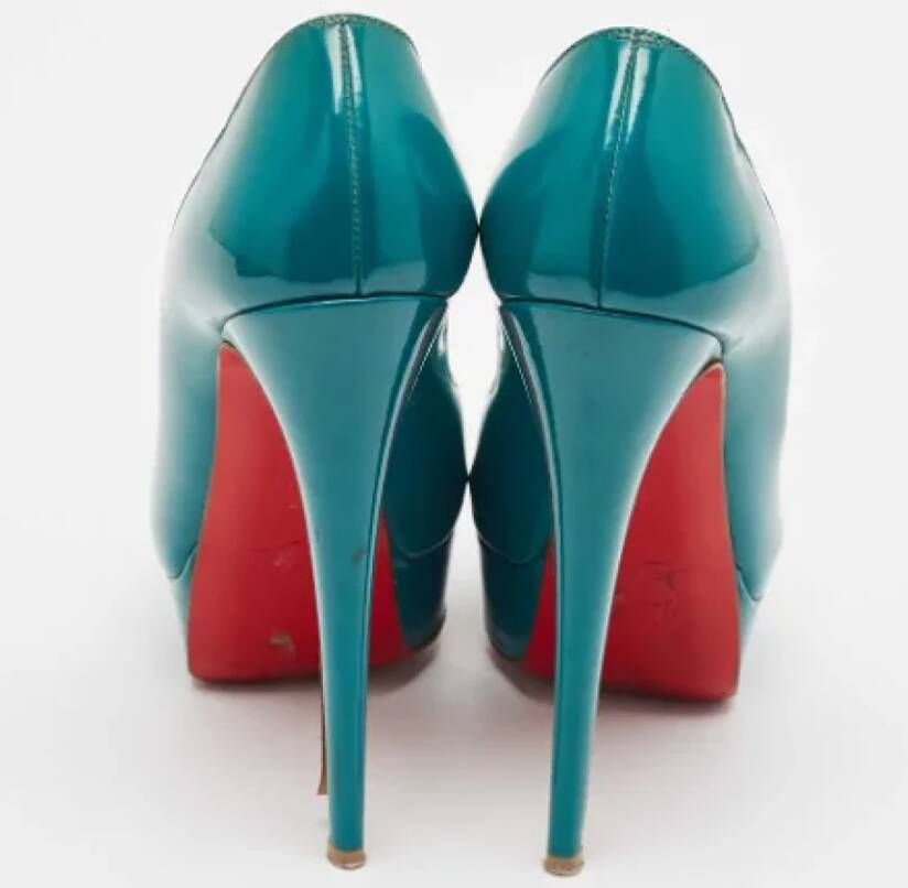 Christian Louboutin Pre-owned Leather heels Green Dames