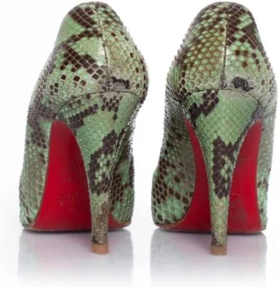 Christian Louboutin Pre-owned Leather heels Green Dames