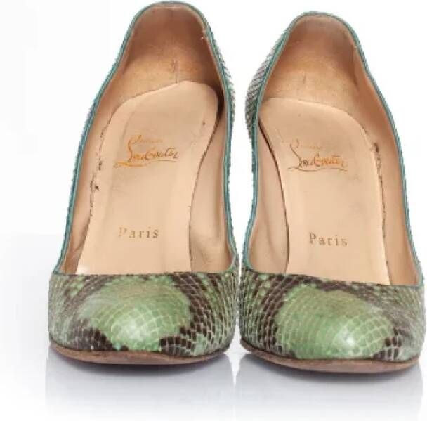 Christian Louboutin Pre-owned Leather heels Green Dames